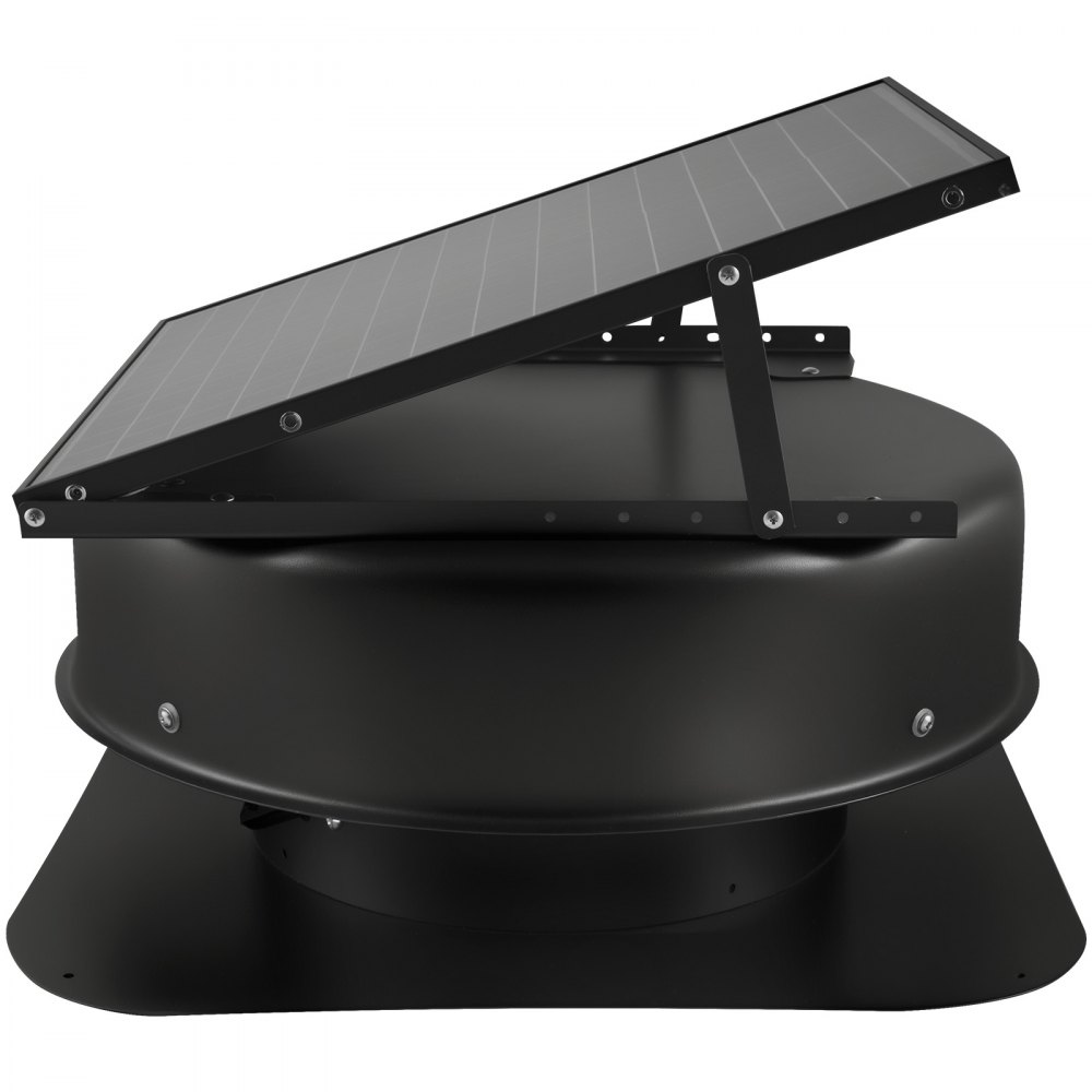 VEVOR Roof Attic Exhaust Fan, 50W Smart Solar Roof Ventilation Fan with Thermostat, Remote Control, 3000 CFM Airflow Built-in Smoke Sensor with Auto Stop for Cooling and Dehumidification
