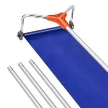 VEVOR 4.1-17.2 ft Snow Roof Rake 17 in Aluminum Blade with Wheels & Snow Slide