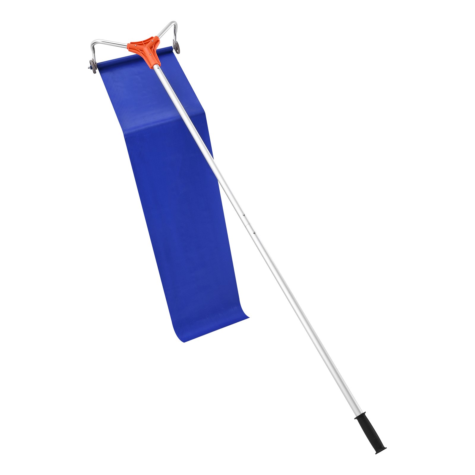 VEVOR Snow Roof Rake, 27cm Aluminum Blade, 1.25-5.24 m Adjustable Roof Snow Scraper with Wheels & Slide, Lightweight Snows Removal Tool for House Rooftop Leaves Debris Clearing