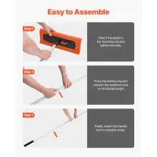 VEVOR 7.3-18.4ft Adjustable Snow Roof Rake 17.7 in Foam Blade Snows Removal Tool