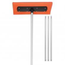 VEVOR Snow Roof Rake, 45cm Foam Blade, 2.25-5.62 m Adjustable Roof Snow Scraper, Extension Tubes & Non-Slip Handle, Lightweight Snows Removal Tool for House Leaves Debris Clearing