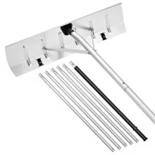 VEVOR 7.5-20 ft Snow Roof Rake with Wheels 26 in Aluminum Blade Lightweight