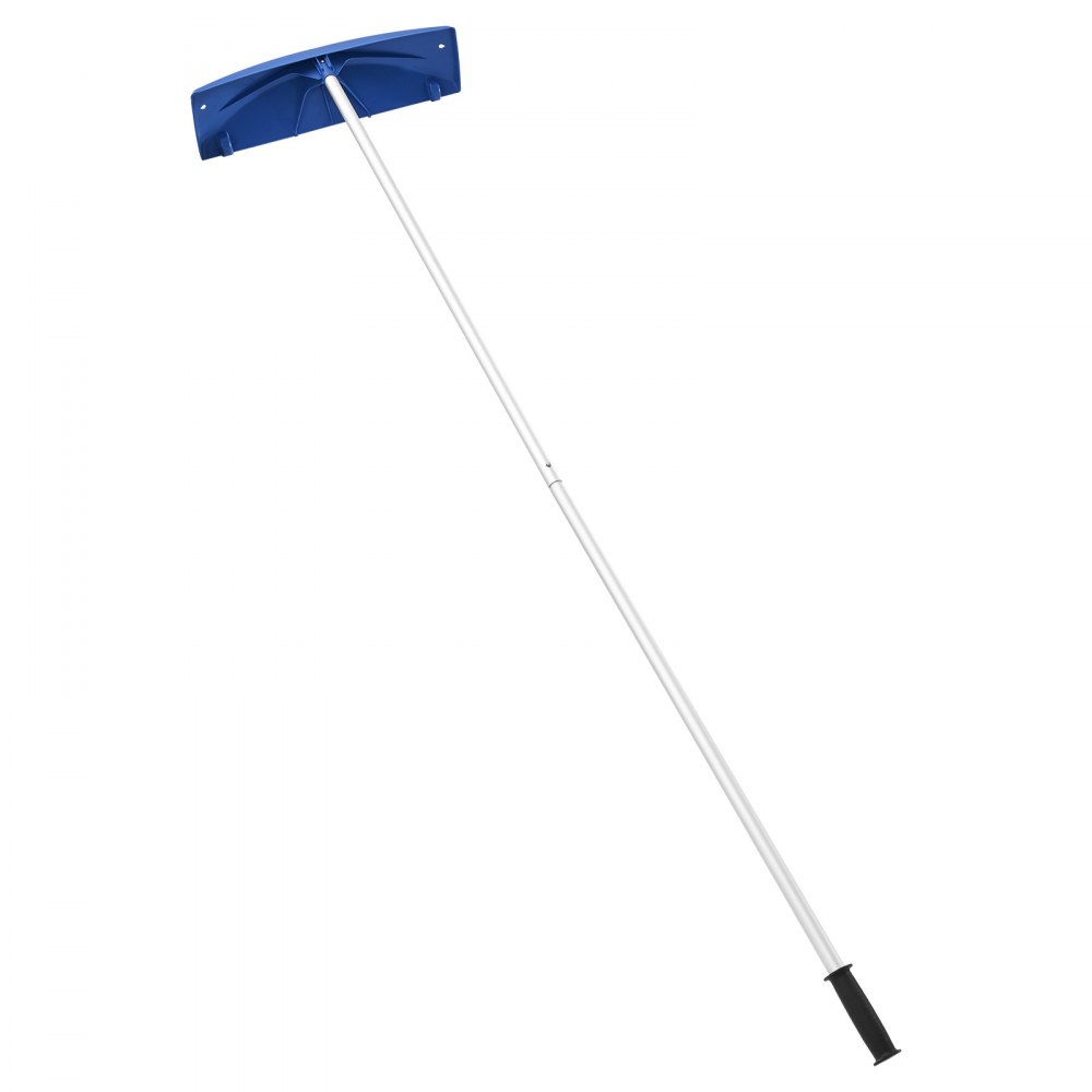 VEVOR Snow Roof Rake, 24 in PP Plastic Blade, 3.8-18.2 ft Adjustable Roof Snow Scraper with Wheels, Anti-Slip Handle Snows Removal Tool, Lightweight House Rooftop Rake for Leaves Debris Removal