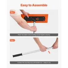 VEVOR 4' Car Roof Snow Rake 17.7" Foam Blade No Scratch Lightweight Snow Removal