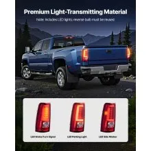 VEVOR Tail Light Assembly 2PCS Driver & Passenger Side LED Taillight with Bulbs
