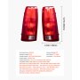 VEVOR Tail Light Assembly Compatible with 1988-1999 Chevy/GMC C/K 1500 2500 3500, 1992-1999 Chevy/GMC Suburban 1500/2500, 2PCS Left & Right Side Taillight Rear Brake Lamps with Halogen Bulbs