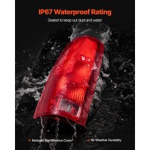 VEVOR Tail Light Assembly Left & Right Taillight Brake Lamps with Halogen Bulbs