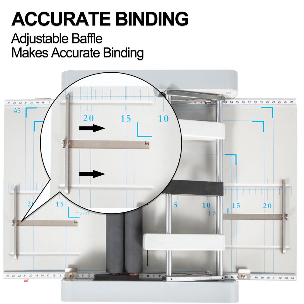 VEVOR A3 Paper Folding Machine Booklet Folding Machine w/ Five Binding Positions