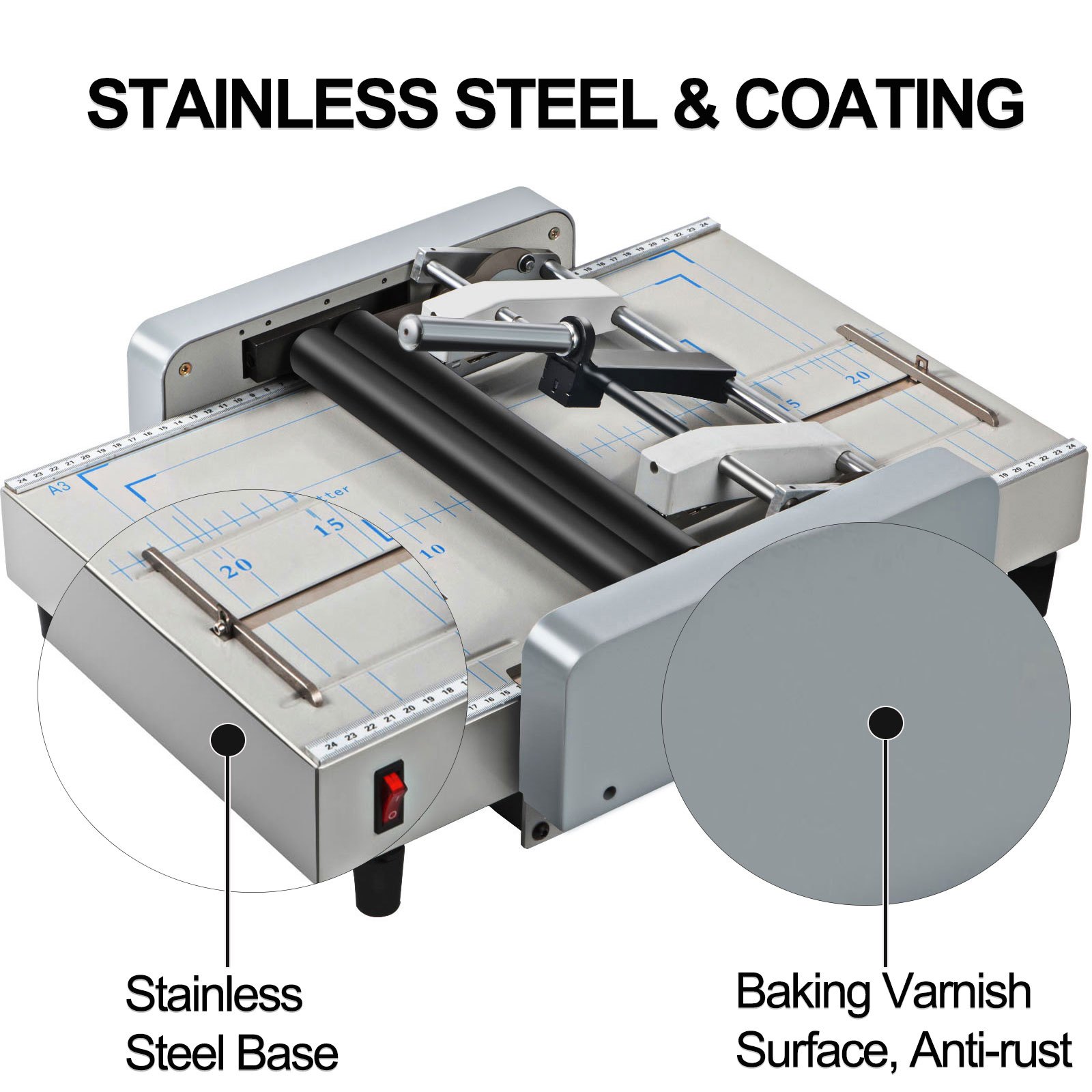 VEVOR A3 Paper Folding Machine Booklet Folding Machine w/ Five Binding Positions