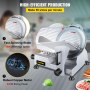 VEVOR Commercial Meat Slicer, 10 inch Electric Food Slicer, 240W Frozen Meat Deli Slicer, Premium Chromium-plated Steel Blade Semi-Auto Meat Slicer For Commercial and Home use