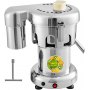 VEVOR commercial juice extractor with stainless steel design and juice container.