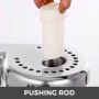 hand operating VEVOR commercial juice extractor's pushing rod.