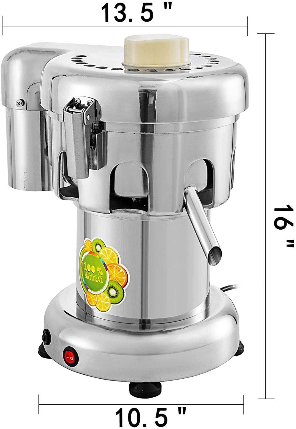 VEVOR Commercial Juice Extractor Heavy Duty Juicer Aluminum Casting and Stainless Steel Constructed Centrifugal Juice Extractor Juicing both Fruit and Vegetable