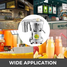 VEVOR Juice Extractor 370W Commercial Juice Extractor 176lbs/hr Capacity Centrifugal Juicer Stainless Steel Extractor Machine Heavy Duty Professional (WF-A3000)