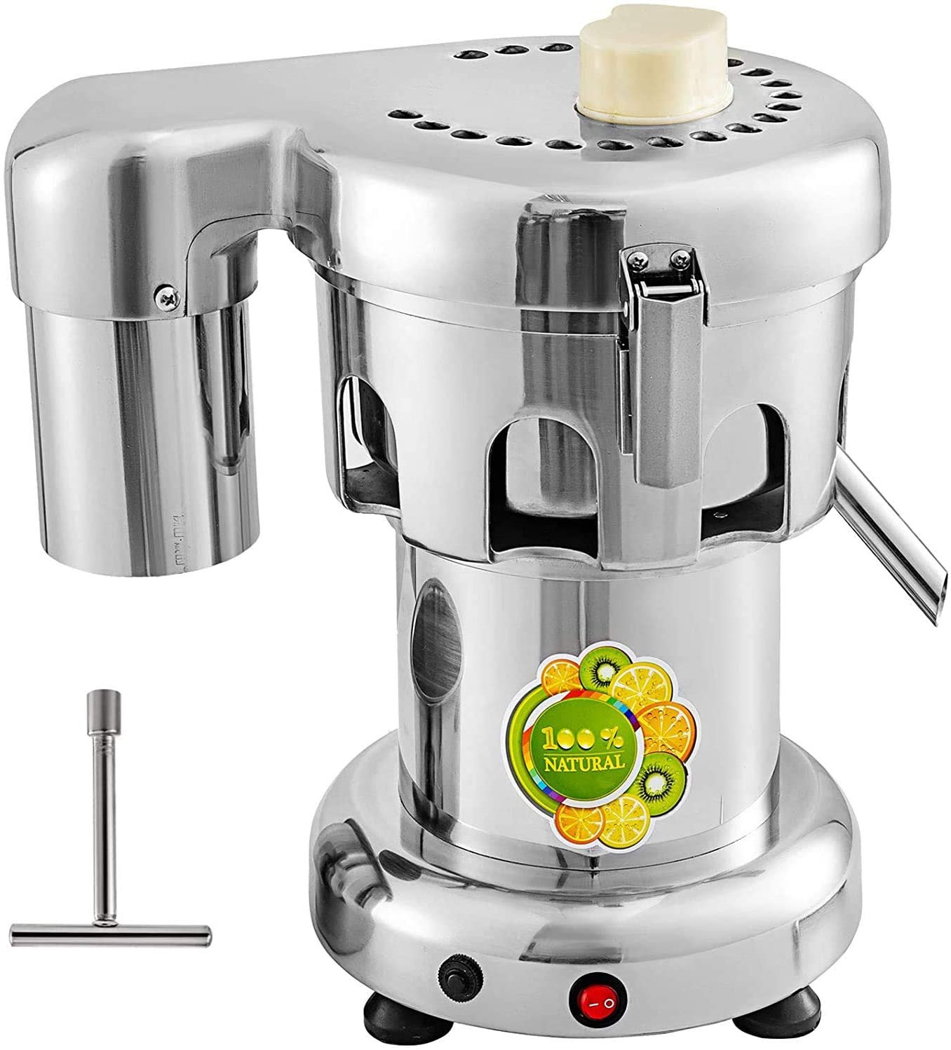 VEVOR Juice Extractor 370W Commercial Juice Extractor 176lbs/hr Capacity Centrifugal Juicer Stainless Steel Extractor Machine Heavy Duty Professional (WF-A3000)