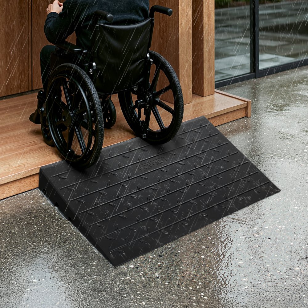 VEVOR Rubber Kerb Ramp Rubber Threshold Ramp 65mmH 1t Load Wheelchair Access