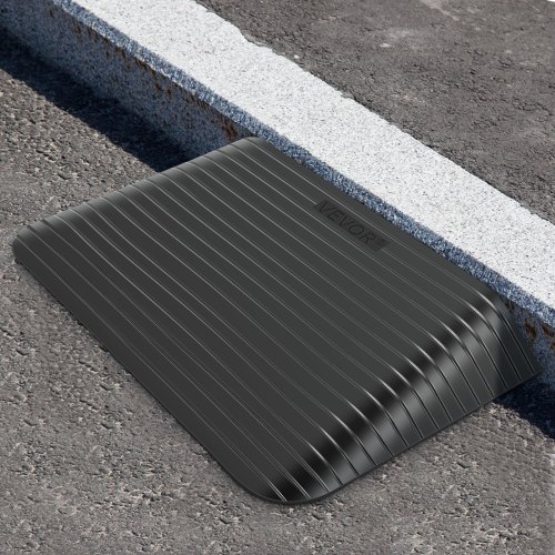 VEVOR Rubber Threshold Ramp, 3.5" Rise Threshold Ramp Doorway, Recycled Rubber Threshold Power Ramp Rated 2200Lbs Load Capacity, Non-Slip Surface Rubber Solid Threshold Ramp for Wheelchair and Scooter