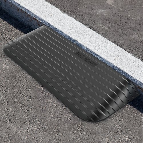 VEVOR Rubber Threshold Ramp, 1.5" Rise Threshold Ramp Doorway, Recycled Rubber Power Threshold Ramp Rated 2200Lbs Load Capacity, Non-Slip Surface Rubber Solid Threshold Ramp for Wheelchair and Scooter