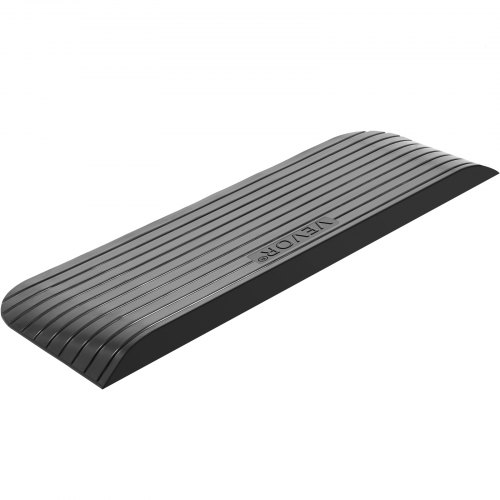 VEVOR Rubber Threshold Ramp, 1.5" Rise Threshold Ramp Doorway, Recycled Rubber Power Threshold Ramp Rated 2200Lbs Load Capacity, Non-Slip Surface Rubber Solid Threshold Ramp for Wheelchair and Scooter