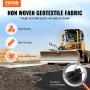 VEVOR Non Woven Geotextile Fabric Under Gravel, 6x100FT 8OZ Driveway Fabric Landscape Fabric, Heavy Duty Weed Barrier Fabric, Ground Cover Weed Control Fabric, French Drains Drainage Fabric, μαύρο