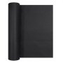 black roll of durable VEVOR geotextile fabric on a white background.