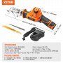 VEVOR Cordless Reciprocating Saw, 0-2700RPM Variable Speed, 0.8" Stroke Fast Cutting, 12V 45 Mins Fast Wireless Charging, Battery Powered with Branch Support and Blades for Wood, Metal, PVC