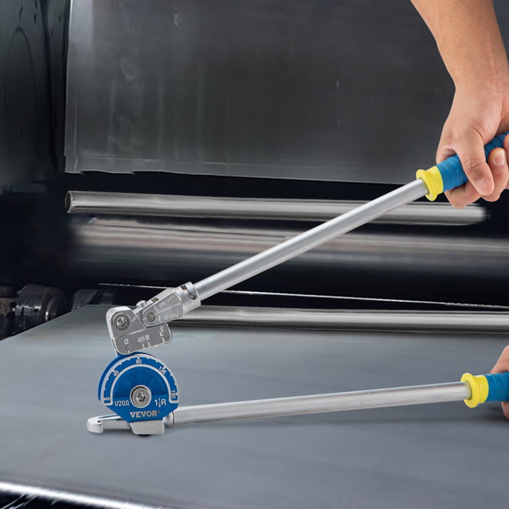 VEVOR Tube Bender, 1/2 inch Pipe Bending Capacity 180 Degrees Manual Bending, for Aluminum and Stainless Steel Pipes in HVAC, Heating Pipe System