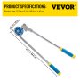 VEVOR Tube Bender, 1/2 inch Pipe Bending Capacity 180 Degrees Manual Bending, for Aluminum and Stainless Steel Pipes in HVAC, Heating Pipe System