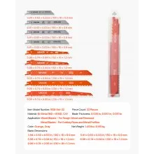 VEVOR Reciprocating Saw Blades 32-Piece Bi-Metal for Cutting Metal and Wood