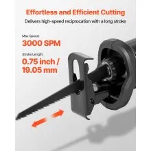 VEVOR Corded Reciprocating Saw Electric Reciprocating Saw 120V 6 Amp 3000 SPM