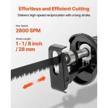 VEVOR Corded Reciprocating Saw Electric Reciprocating Saw 120V 7.5 Amp 2800 SPM
