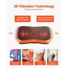 Vibration Plate Exercise Machine Whole Body Shaker Fitness Platform Orange
