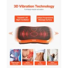 Vibration Plate Exercise Machine Whole Body Shaker Fitness Platform Orange