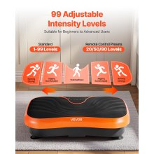 Vibration Plate Exercise Machine Whole Body Shaker Fitness Platform Orange