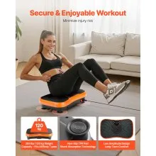 Vibration Plate Exercise Machine Whole Body Shaker Fitness Platform Orange