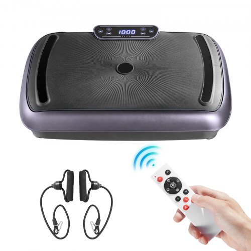 VEVOR Vibration Plate Exercise Machine with 2 Resistance Bands Full Body Vibrating Platform for Home Workout Fitness Black VEVOR Vibration Plate Exercise Machine with 2 Resistance Bands Full Body Vibrating Platform for Home Workout Fitness Black