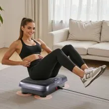 Vibration Plate Exercise Machine Whole Body Shaker Fitness Platform Black