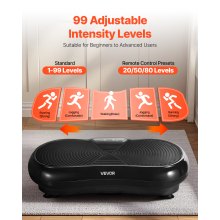 Vibration Plate Exercise Machine Full Body Shaker Fitness Platform Black