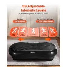 Vibration Plate Exercise Machine Full Body Shaker Fitness Platform Black