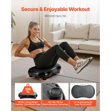 Vibration Plate Exercise Machine Full Body Shaker Fitness Platform Black