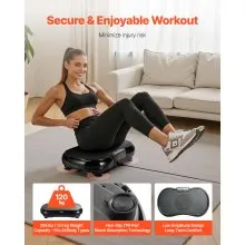 Vibration Plate Exercise Machine Full Body Shaker Fitness Platform Black