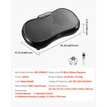 Vibration Plate Exercise Machine Full Body Shaker Fitness Platform Black