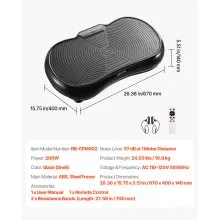 Vibration Plate Exercise Machine Full Body Shaker Fitness Platform Black