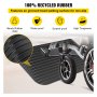 VEVOR Rubber Threshold Ramp, 3" Rise Threshold Ramp Doorway, Recycled Rubber Power Threshold Ramp Rated 2200 Lbs Load Capacity, Non-Slip Surface Rubber Solid Threshold Ramp for Wheelchair and Scooter
