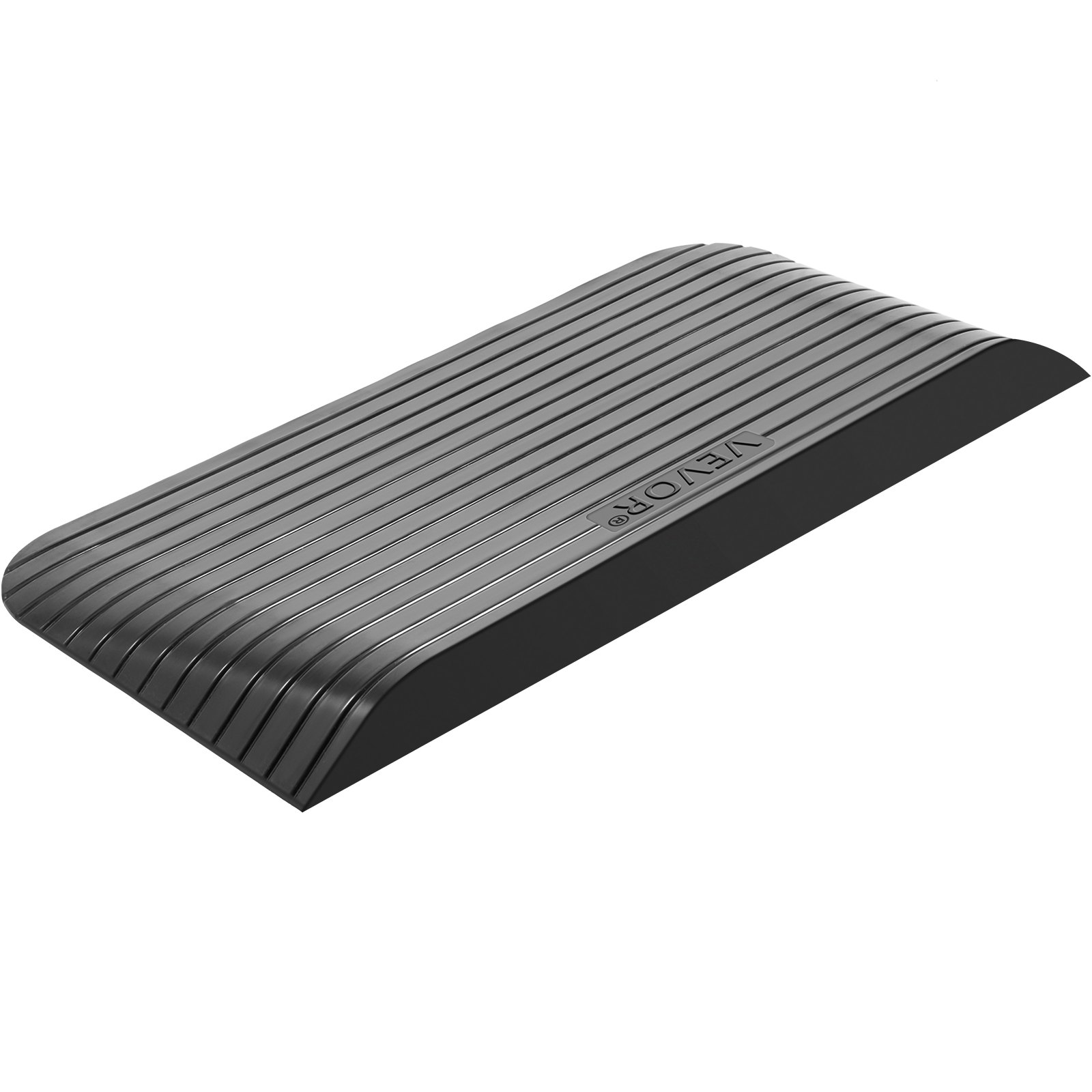 VEVOR Rubber Threshold Ramp, 3" Rise Threshold Ramp Doorway, Recycled Rubber Power Threshold Ramp Rated 2200 Lbs Load Capacity, Non-Slip Surface Rubber Solid Threshold Ramp for Wheelchair and Scooter