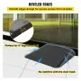 VEVOR Rubber Threshold Ramp, 4" Rise Threshold Ramp Doorway, Recycled Rubber Power Threshold Ramp Rated 2200 Lbs Load Capacity, Non-Slip Surface Rubber Solid Threshold Ramp for Wheelchair and Scooter