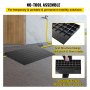 VEVOR Rubber Threshold Ramp, 7.62 cm Rise Threshold Ramp Doorway, 3 Channels Cord Cover Rubber Solid Threshold Ramp, Rubber Angled Entry Rated 997.9 kg Load Capacity for Wheelchair and Scooter
