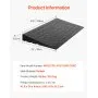 VEVOR Rubber Threshold Ramp, 4" Rise Threshold Ramp Doorway, 3 Channels Cord Cover Rubber Solid Threshold Ramp, Rubber Angled Entry Rated 2200 Lbs Load Capacity for Wheelchair and Scooter