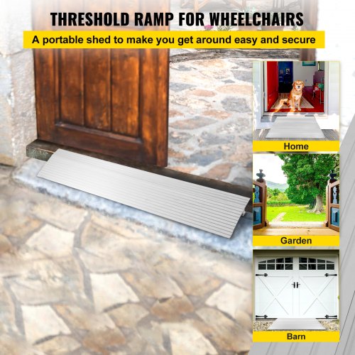 Doorway Floor Transition Strip,10cm Wide Door Entry Slope For Uneven Vinyl Floor, Carpet/Tile Thresholds Reducer For Home Office School Shop