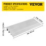 VEVOR Transitions Modular Entry Ramp, 3" Rise Door Threshold Ramp, Aluminum Threshold Ramp for Doorways Rated 800lbs Load Capacity, Adjustable Threshold Ramp for Wheelchair, Scooter, and Power Chair